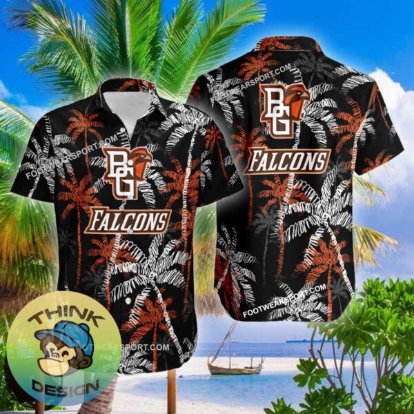 Bowling Green Falcons Hawaiian Shirt Coconut Tree Vintage For Beach - NCAA Bowling Green Falcons 3D Hawaiian Shirt Coconut Tree_2