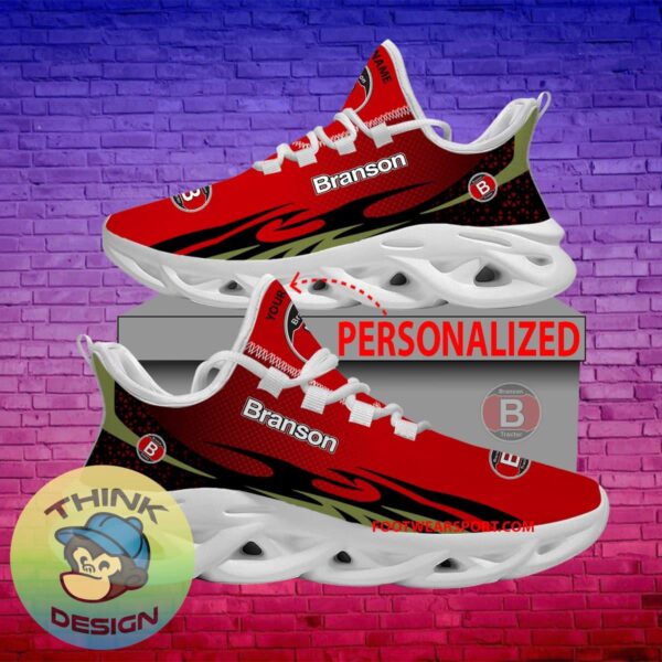 Branson Tractor Max Soul Shoes Pattern New Running Sneaker Trend Custom Name - Branson Tractor Max Soul Shoes Personlized Photo 1