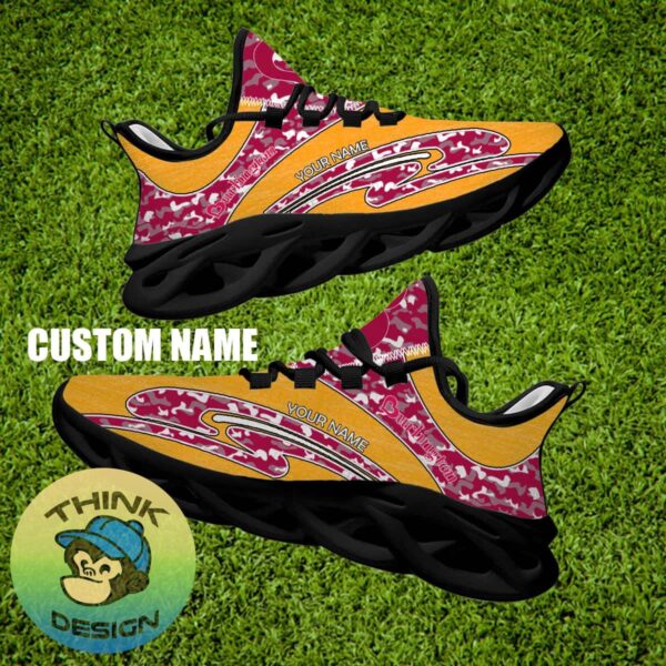 Burlington Brand New Chunky Sneaker Envision Camo Max Soul Shoes Custom Name - Burlington Running Shoes Camo Design Personalized Photo 2