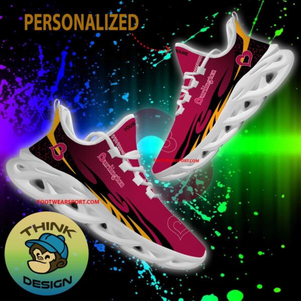 Burlington Max Soul Shoes Pattern New Sport Sneaker Branding Custom Name - Burlington Max Soul Shoes Personlized Photo 2