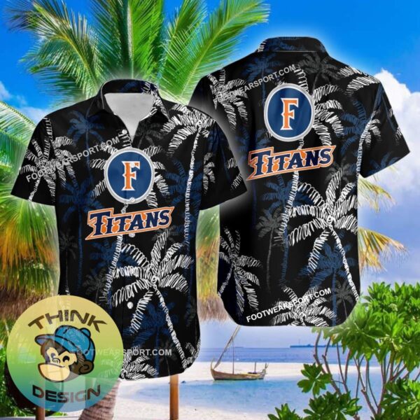 Cal State Fullerton Titans Aloha Hawaiian Shirt Coconut Tree Vintage Gift For Fans - NCAA2 Cal State Fullerton Titans 3D Hawaiian Shirt Coconut Tree_2