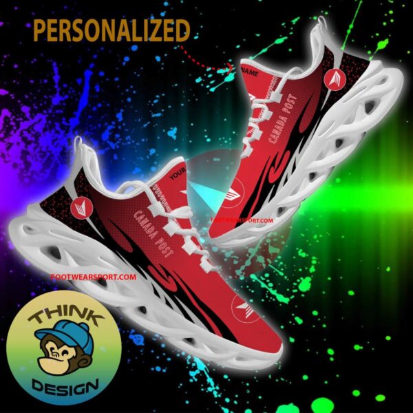 Canada Post Max Soul Shoes Pattern New Sport Sneaker Recognition Custom Name - Canada Post Max Soul Shoes Personlized Photo 2