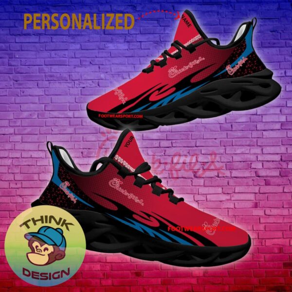 Chick Fil A Max Soul Shoes Pattern New Sport Sneaker Visual Custom Name - Chick Fil A Max Soul Shoes Personlized Photo 2