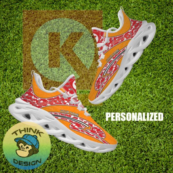 Circle K Brand New Running Sneaker Showcase Camo Max Soul Shoes Custom Name - Circle K Running Shoes Camo Design Personalized Photo 1