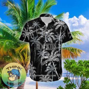 Colorado Rockies Aloha Hawaiian Shirt Coconut Tree Vintage Gift For Fans - MLB Colorado Rockies 3D Hawaiian Shirt Coconut Tree_1