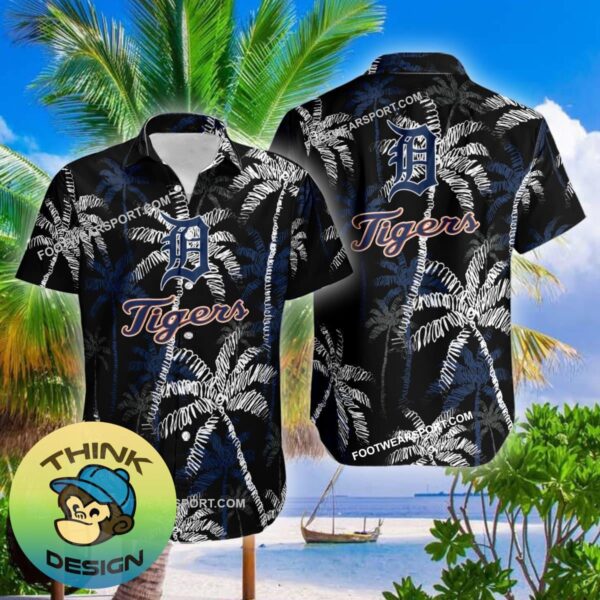 Detroit Tigers Hawaiian Shirt Coconut Tree Vintage For Men And Women - MLB Detroit Tigers 3D Hawaiian Shirt Coconut Tree_2