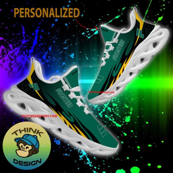 Frontier Airlines Max Soul Shoes Pattern New Sport Sneaker Explore Custom Name - Frontier Airlines Max Soul Shoes Personlized Photo 2