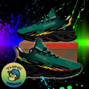 Frontier Airlines Max Soul Shoes Pattern New Sport Sneaker Explore Custom Name - Frontier Airlines Max Soul Shoes Personlized Photo 1