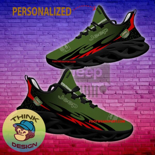 Jeep Car Racing Max Soul Shoes Pattern New Running Sneaker Iconic Custom Name - Jeep Car Racing Max Soul Shoes Personlized Photo 2