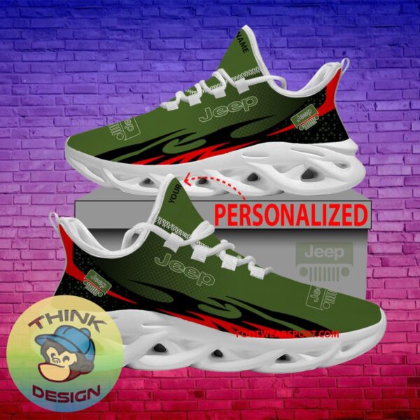 Jeep Car Racing Max Soul Shoes Pattern New Running Sneaker Iconic Custom Name - Jeep Car Racing Max Soul Shoes Personlized Photo 1