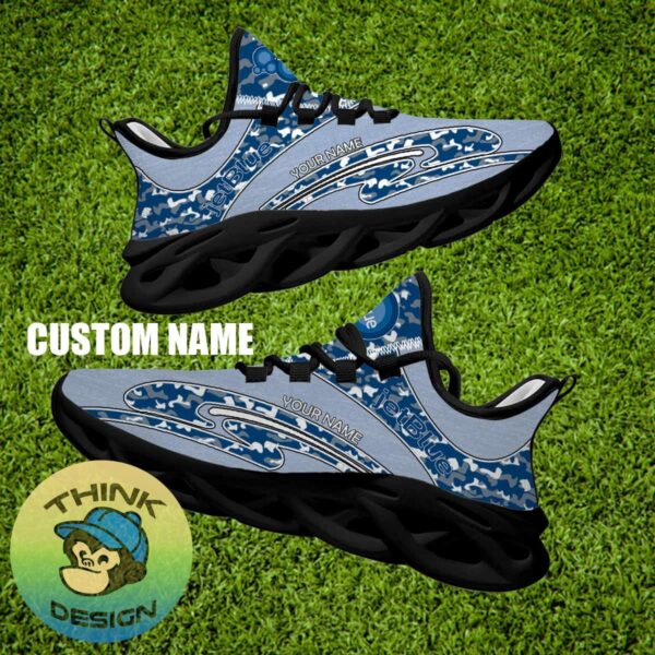 Jetblue Brand New Sport Sneaker Motif Camo Max Soul Shoes Custom Name - Jetblue Running Shoes Camo Design Personalized Photo 2