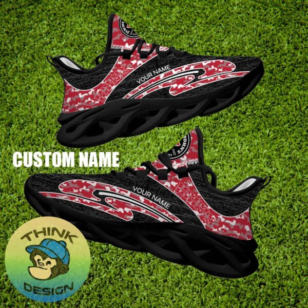 Jimmy John's Brand New Chunky Sneaker Emblematic Camo Max Soul Shoes Custom Name - Jimmy John's Running Shoes Camo Design Personalized Photo 2