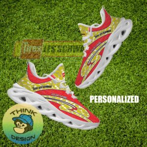 Les Schwab Tire Brand New Sport Sneaker Unveil Camo Max Soul Shoes Custom Name - Les Schwab Tire Running Shoes Camo Design Personalized Photo 1