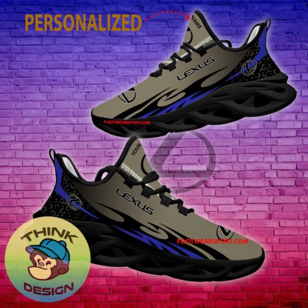 Lexus Car Racing Max Soul Shoes Pattern New Running Sneaker Badge Custom Name - Lexus Car Racing Max Soul Shoes Personlized Photo 2