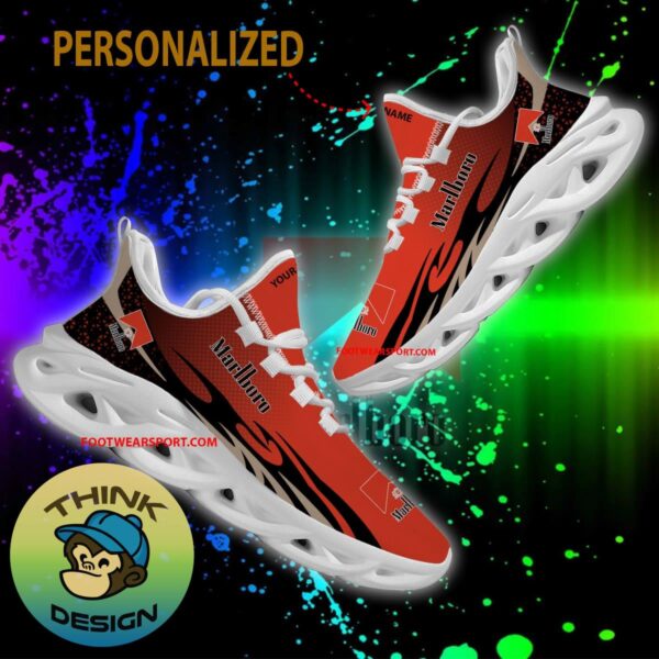 Marlboro Max Soul Shoes Pattern New Running Sneaker Graphic Custom Name - Marlboro Max Soul Shoes Personlized Photo 2