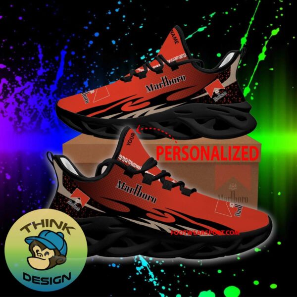 Marlboro Max Soul Shoes Pattern New Running Sneaker Graphic Custom Name - Marlboro Max Soul Shoes Personlized Photo 1