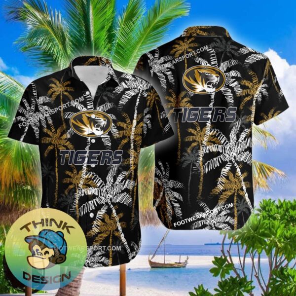 Missouri Tigers Hawaiian Shirt Coconut Tree Vintage Gift For Summer - NCAA Missouri Tigers 3D Hawaiian Shirt Coconut Tree_2