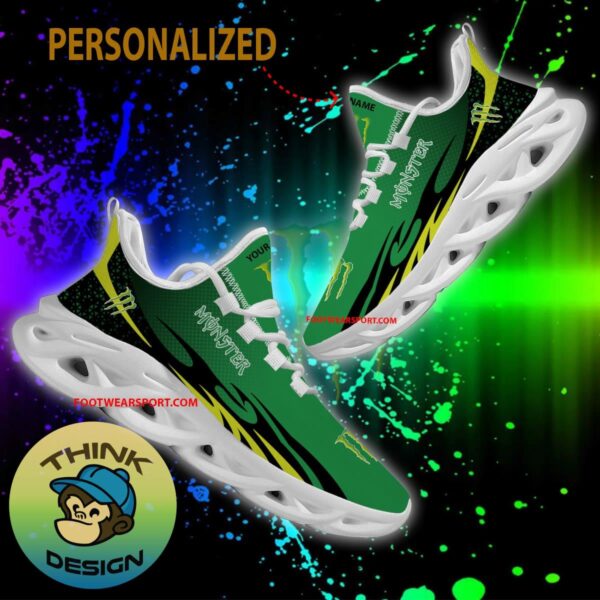 Monster Energy Max Soul Shoes Pattern New Chunky Sneaker Embody Custom Name - Monster Energy Max Soul Shoes Personlized Photo 2