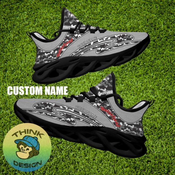 Motorhead Band Brand New Running Sneaker Dynamic Camo Max Soul Shoes Custom Name - Motorhead Band Running Shoes Camo Design Personalized Photo 2