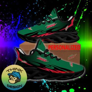 Mountain Dew Max Soul Shoes Pattern New Running Sneaker Embrace Custom Name - Mountain Dew Max Soul Shoes Personlized Photo 1