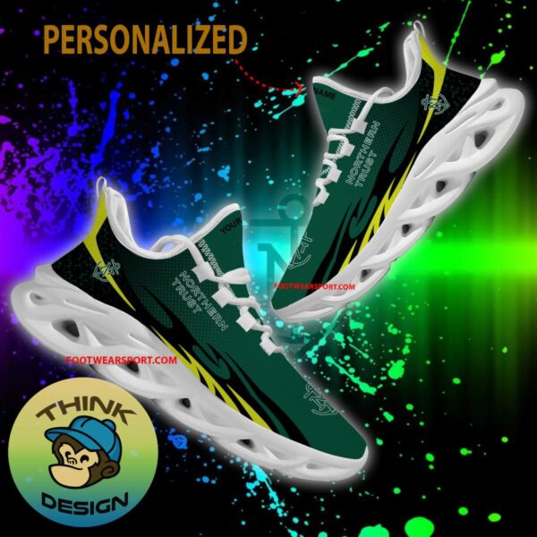 Northern Trust Max Soul Shoes Pattern New Sport Sneaker Bold Custom Name - Northern Trust Max Soul Shoes Personlized Photo 2