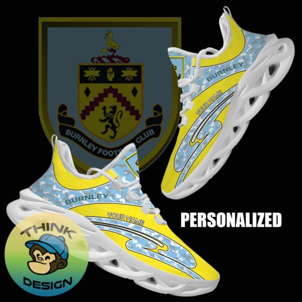 Personalized Camo Design EPL Burnley Max Soul Shoes Design Chunky Sneaker - EPL Burnley Chunky Sneakers Camo Personalized Style 1