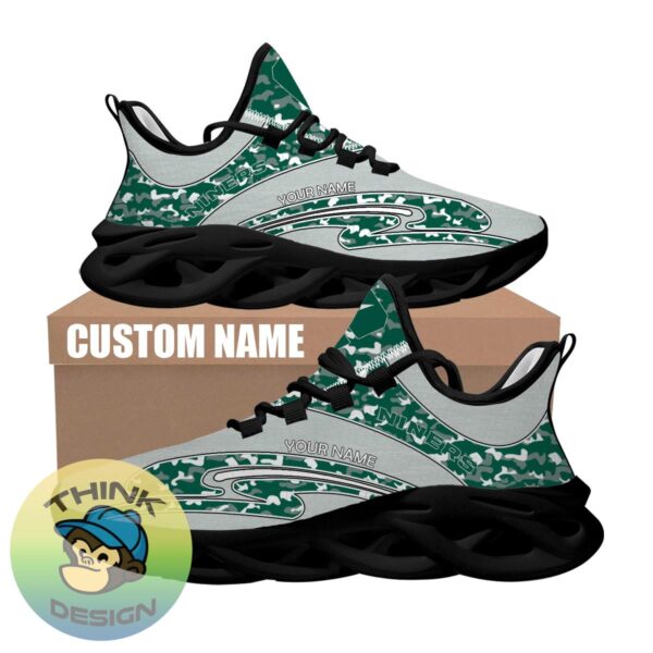 Personalized Camo Design NCAA Charlotte 49ers Max Soul Shoes Branding Running Sneaker - NCAA Charlotte 49ers Chunky Sneakers Camo Personalized Style 2