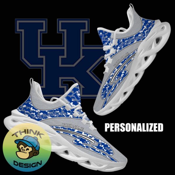 Personalized Camo Design NCAA Kentucky Wildcats Max Soul Shoes Unconventional Chunky Sneaker - NCAA Kentucky Wildcats Chunky Sneakers Camo Personalized Style 1