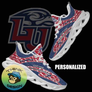 Personalized Camo Design NCAA Liberty Flames Max Soul Shoes Aspire Running Sneaker - NCAA Liberty Flames Chunky Sneakers Camo Personalized Style 1