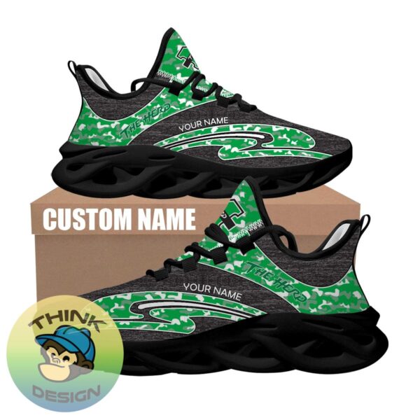 Personalized Camo Design NCAA Marshall Thundering Herd Max Soul Shoes Embrace Running Sneaker - NCAA Marshall Thundering Herd Chunky Sneakers Camo Personalized Style 2