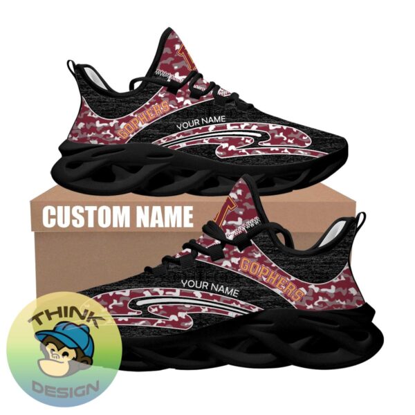 Personalized Camo Design NCAA Minnesota Golden Gophers Max Soul Shoes Streetstyle Running Sneaker - NCAA Minnesota Golden Gophers Chunky Sneakers Camo Personalized Style 2