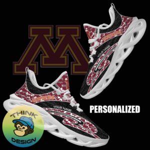 Personalized Camo Design NCAA Minnesota Golden Gophers Max Soul Shoes Streetstyle Running Sneaker - NCAA Minnesota Golden Gophers Chunky Sneakers Camo Personalized Style 1