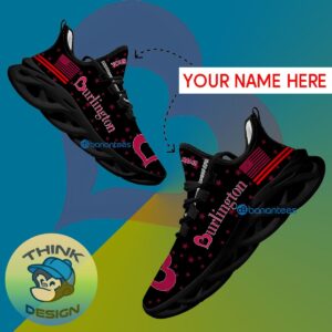 Burlington Running Sneaker Icon Custom Name Gift Max Soul Shoes USA Flag Star New For Fans - Burlington Running Shoes New Trending Personalized Photo 1