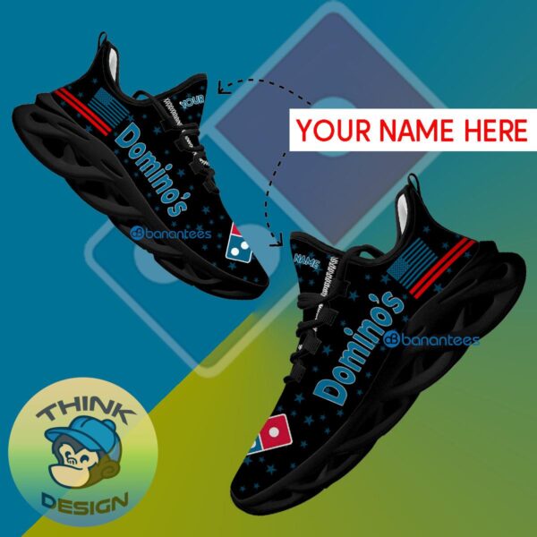 Domino's Chunky Sneaker Elegance Custom Name Gift Max Soul Shoes USA Flag Star New For Fans - Domino's Running Shoes New Trending Personalized Photo 1