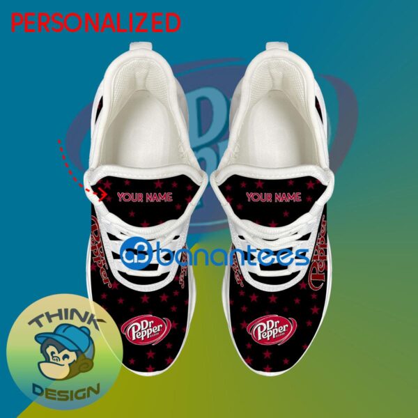 Dr Pepper Chunky Sneaker Innovative Custom Name Gift Max Soul Shoes USA Flag Star New For Fans - Dr Pepper Running Shoes New Trending Personalized Photo 2