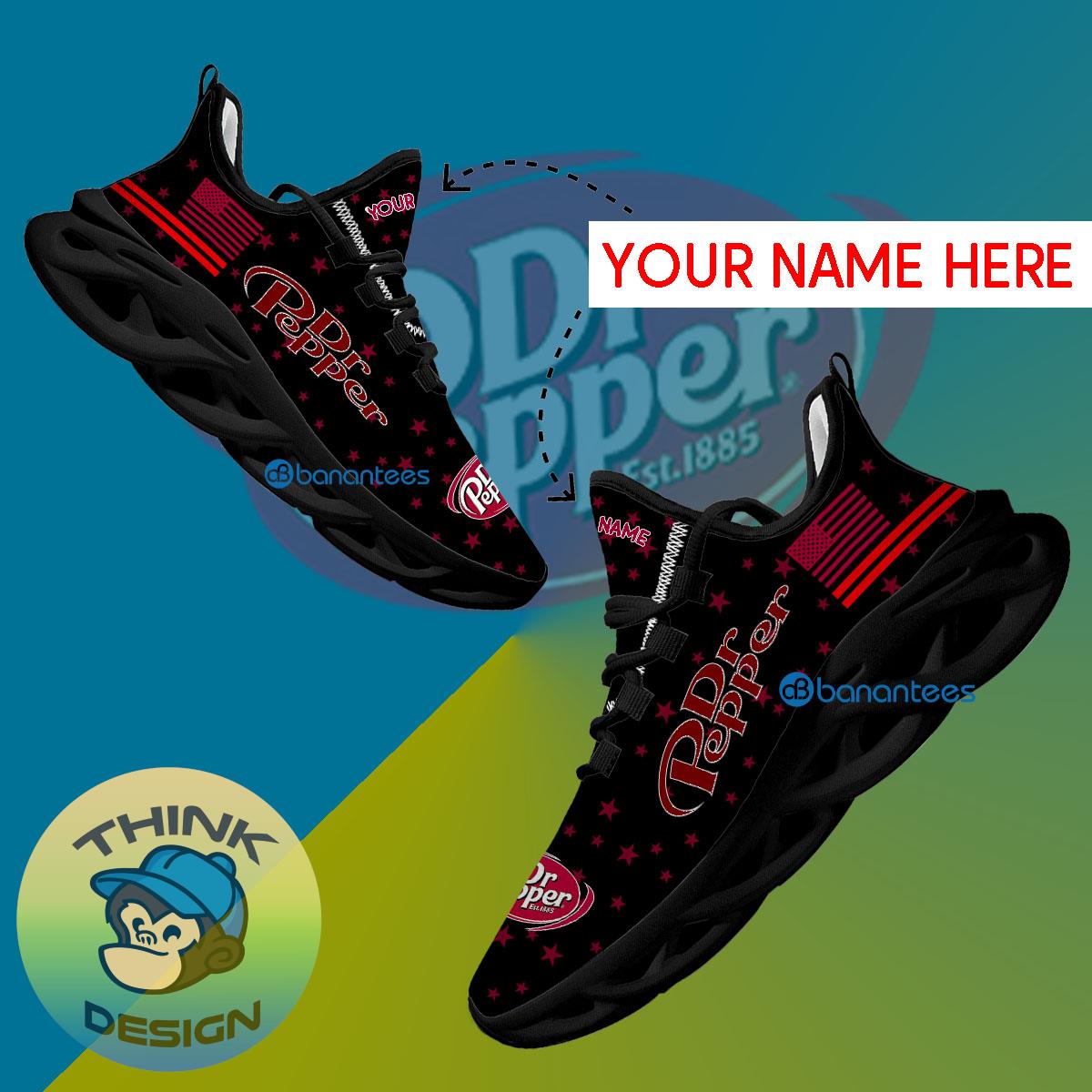 Dr Pepper Chunky Sneaker Innovative Custom Name Gift Max Soul Shoes USA Flag Star New For Fans 3 Dr Pepper Chunky Sneaker Innovative Custom Name Gift Max Soul Shoes USA Flag Star New For Fans - Dr Pepper Running Shoes New Trending Personalized Photo 1