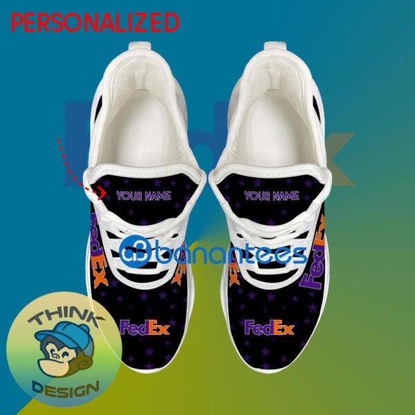 Fedex Running Sneaker Casual Custom Name Gift Max Soul Shoes USA Flag Star New For Fans - Fedex Running Shoes New Trending Personalized Photo 2