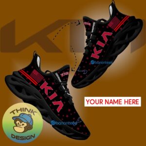 Kia Car Racing Sport Sneaker Explore Custom Name Gift Max Soul Shoes USA Flag Star New For Fans - Kia Car Racing Running Shoes New Trending Personalized Photo 1